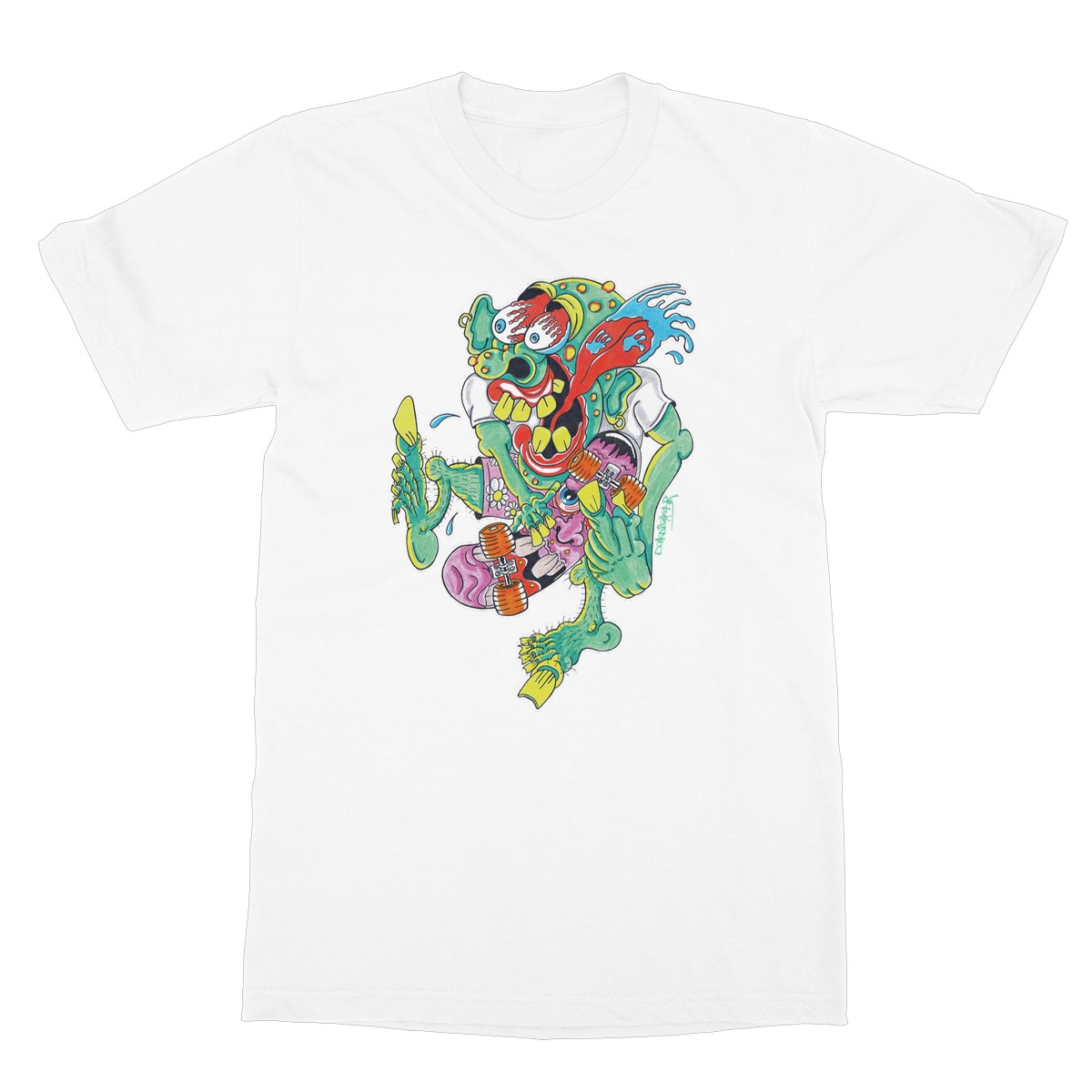 Sk8er Punk Softstyle T-Shirt | Skater Artist | Punkrock | Punk | DekDisaster Art