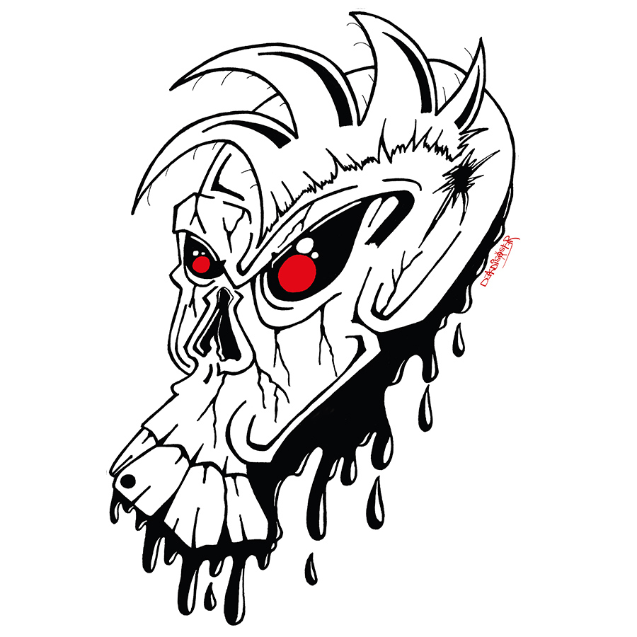 Red Eye Skully Skull