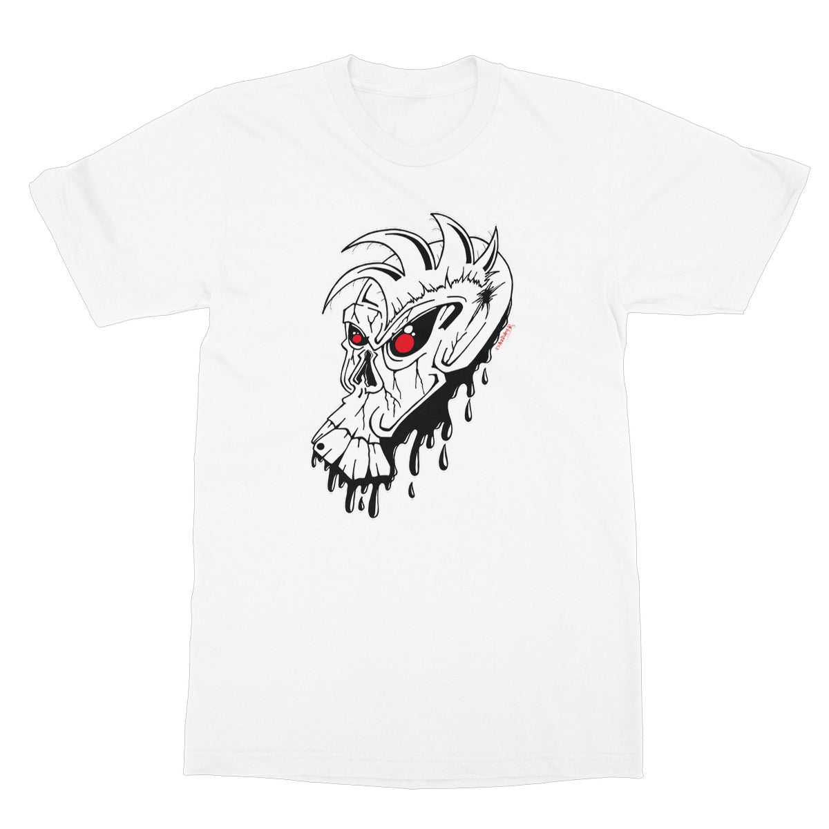 Red Eye Skully Skull  Softstyle T-Shirt