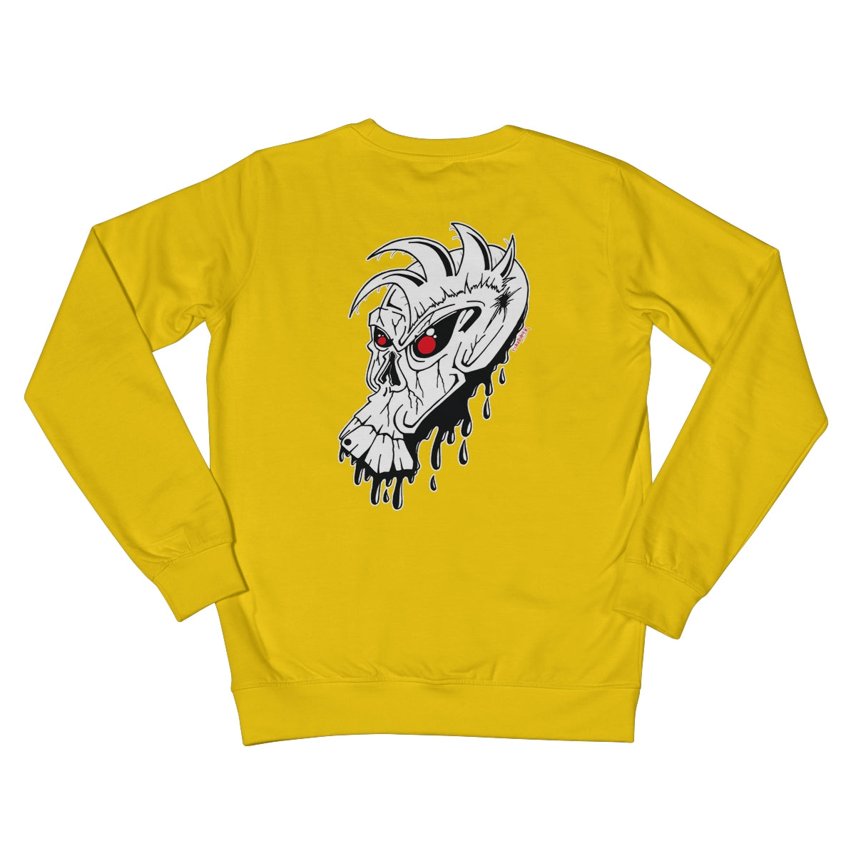 Red Eye Skully Skull  Crew Neck Sweatshirt