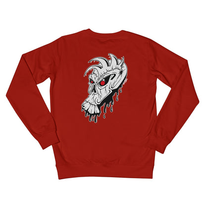 Red Eye Skully Skull  Crew Neck Sweatshirt