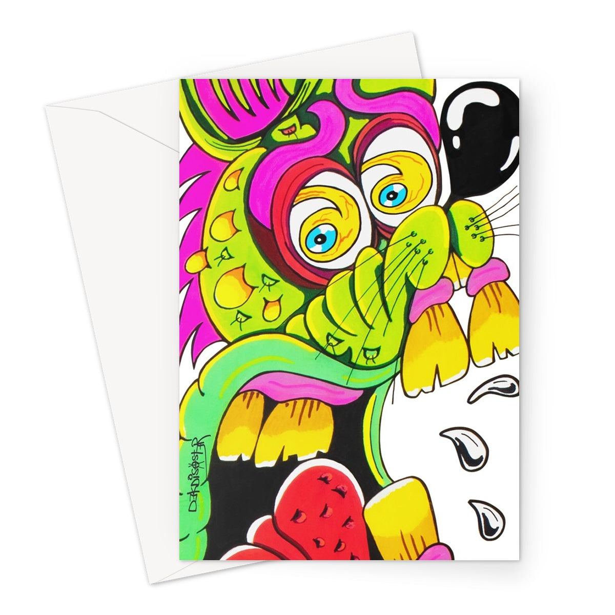 Crazy Rat Greeting Card