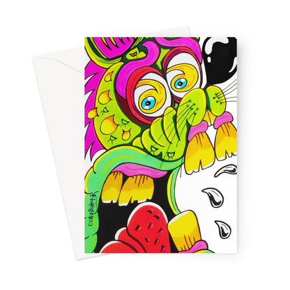 Crazy Rat Greeting Card