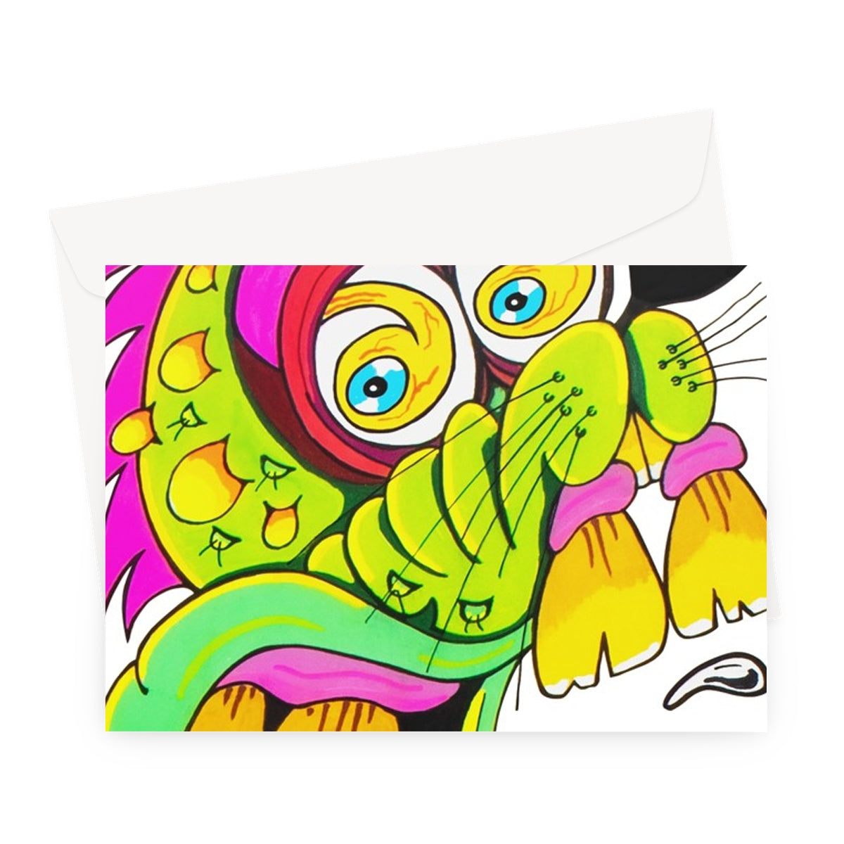 Crazy Rat Greeting Card