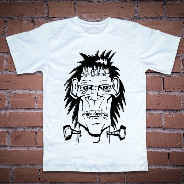 Monochrome Monster – Unisex T-Shirt – white