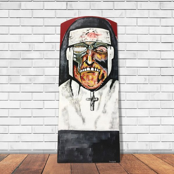 Mean Machine Angel – Original on solid wood board